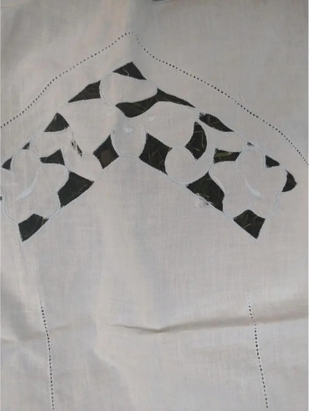 8pc Vintage Eyelet Lace Cutwork Linen Table Runner Lot Cottagecore Shabby Chic